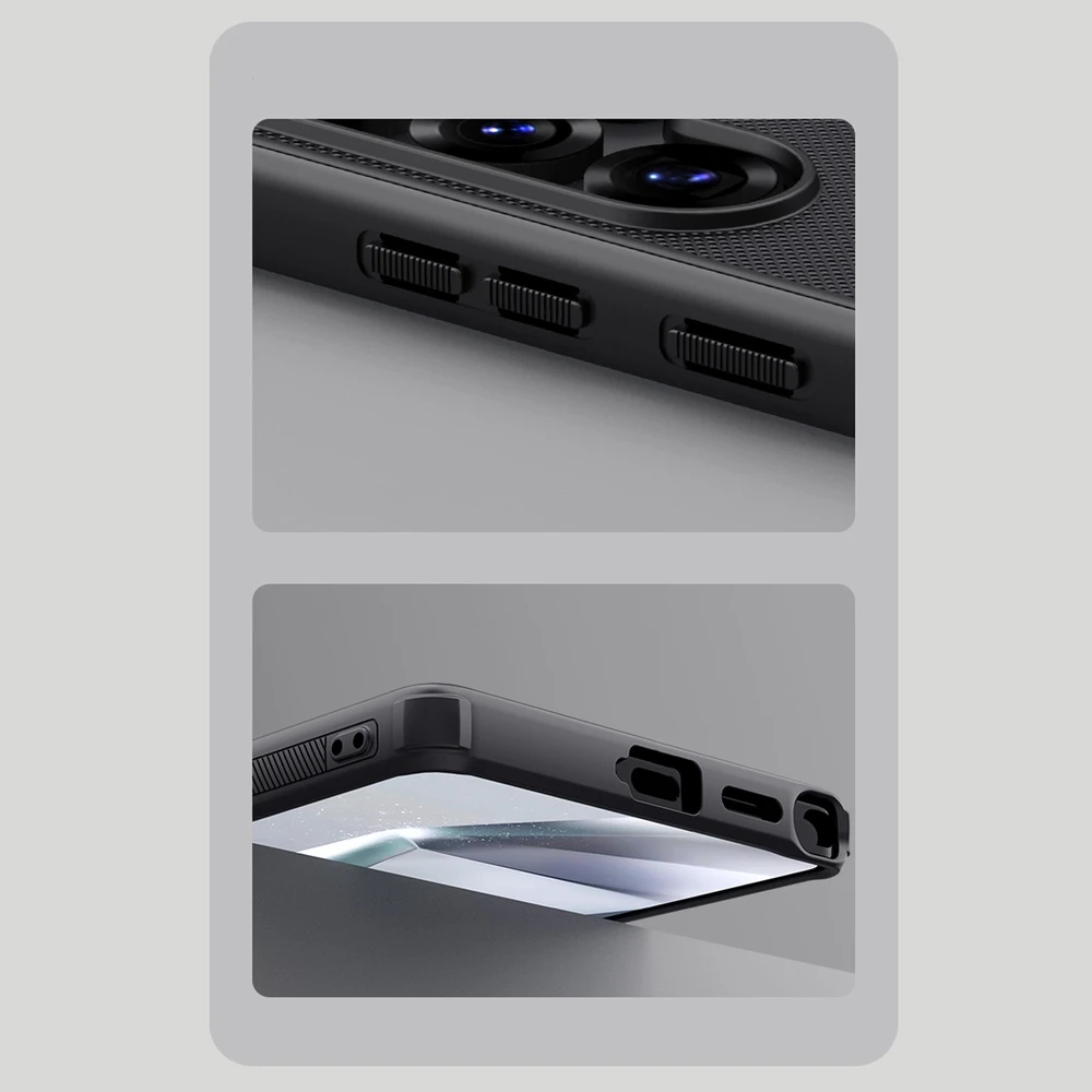 Nillkin Super Frosted Shield Pro Magnetic Case Samsung S25 Ultra su MagSafe – dėklas telefonui juodos spalvos
