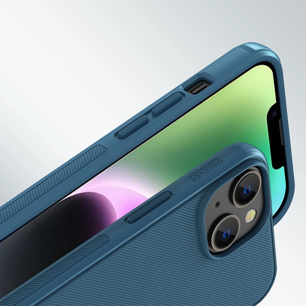 Dėklas Nillkin Super Frosted Shield Pro Magnetic Apple iPhone 14 Plus mėlynas