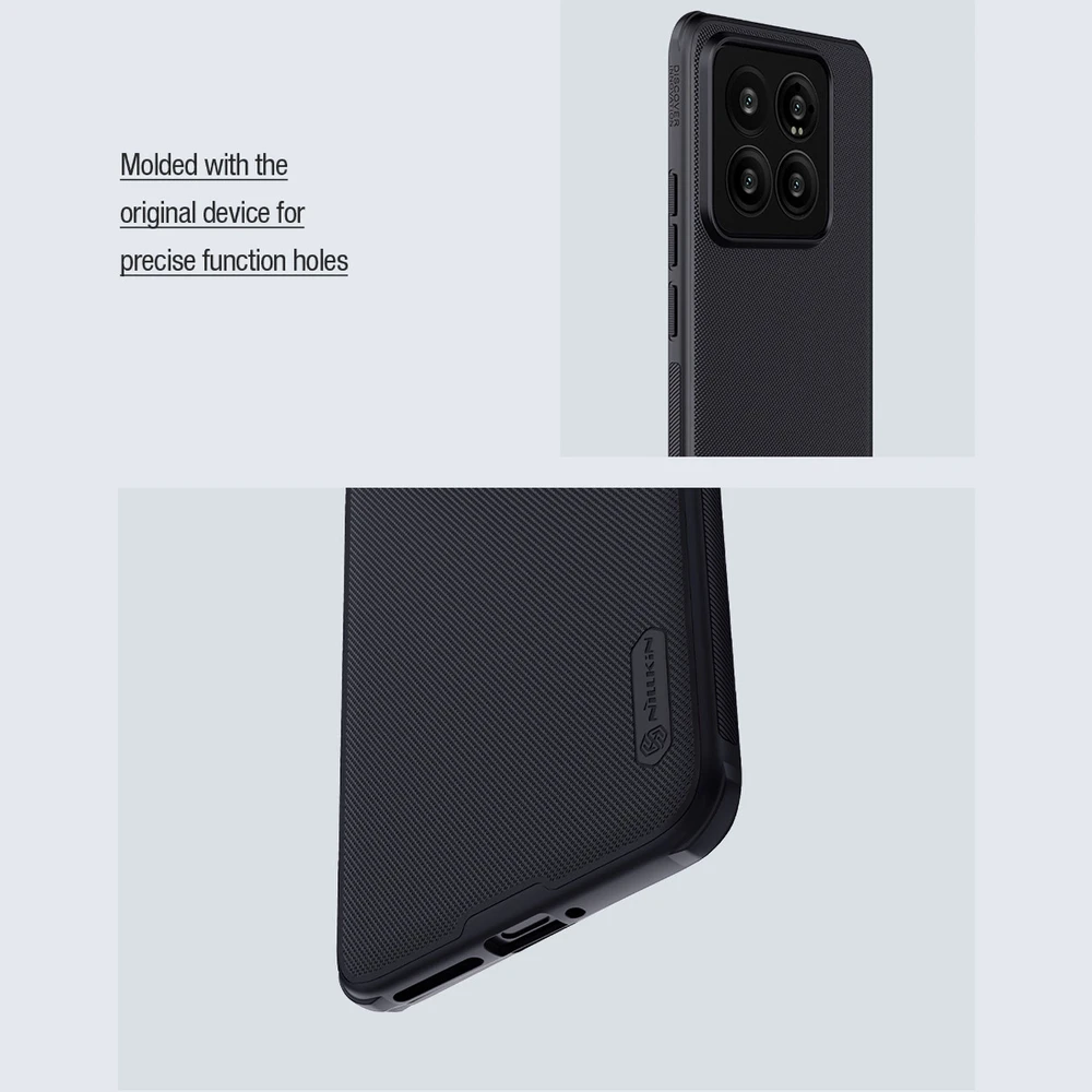 Nillkin Super Frosted Shield Pro Magnetic Case Xiaomi 14 Pro – dėklas telefonui juodos spalvos