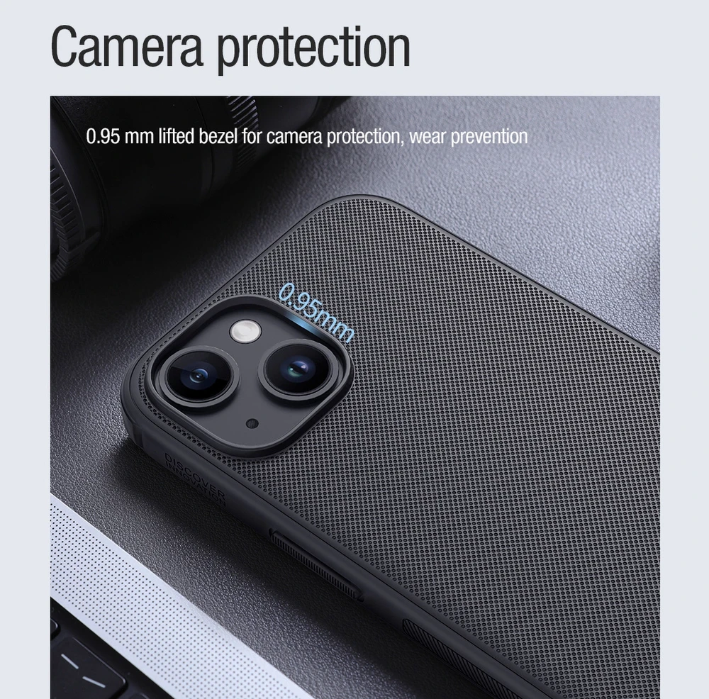 Dėklas Nillkin Super Frosted Shield Pro Magnetic Apple iPhone 15 – juodos spalvos