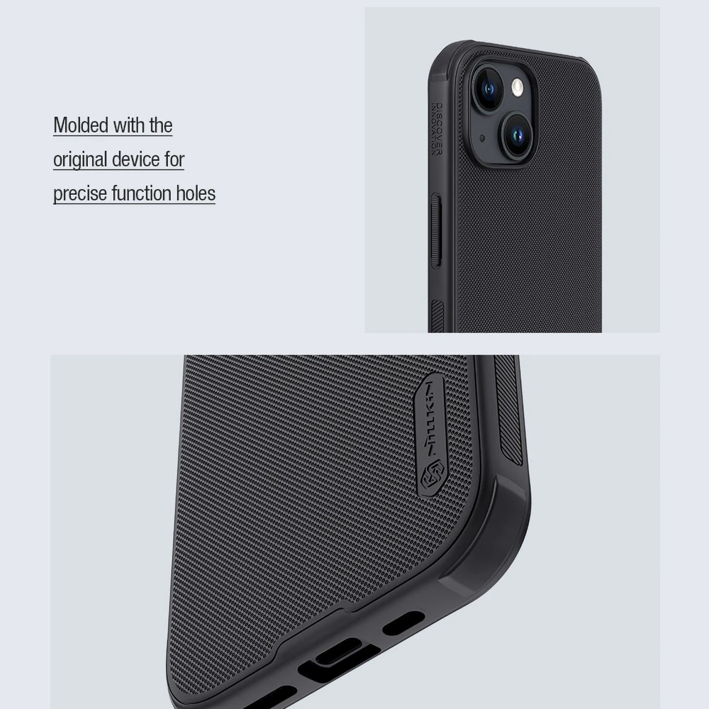 Dėklas Nillkin Super Frosted Shield Pro Magnetic Apple iPhone 15 – juodos spalvos