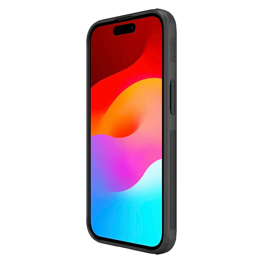 Dėklas Nillkin Super Frosted Shield Pro Magnetic Apple iPhone 15 – juodos spalvos
