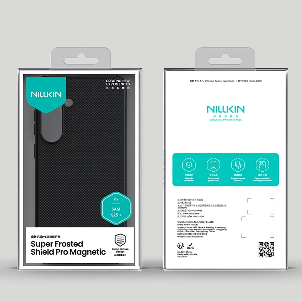 Nillkin Super Frosted PRO Magnetic Back Samsung Galaxy S25 Plus dėklas telefonui juodos spalvos