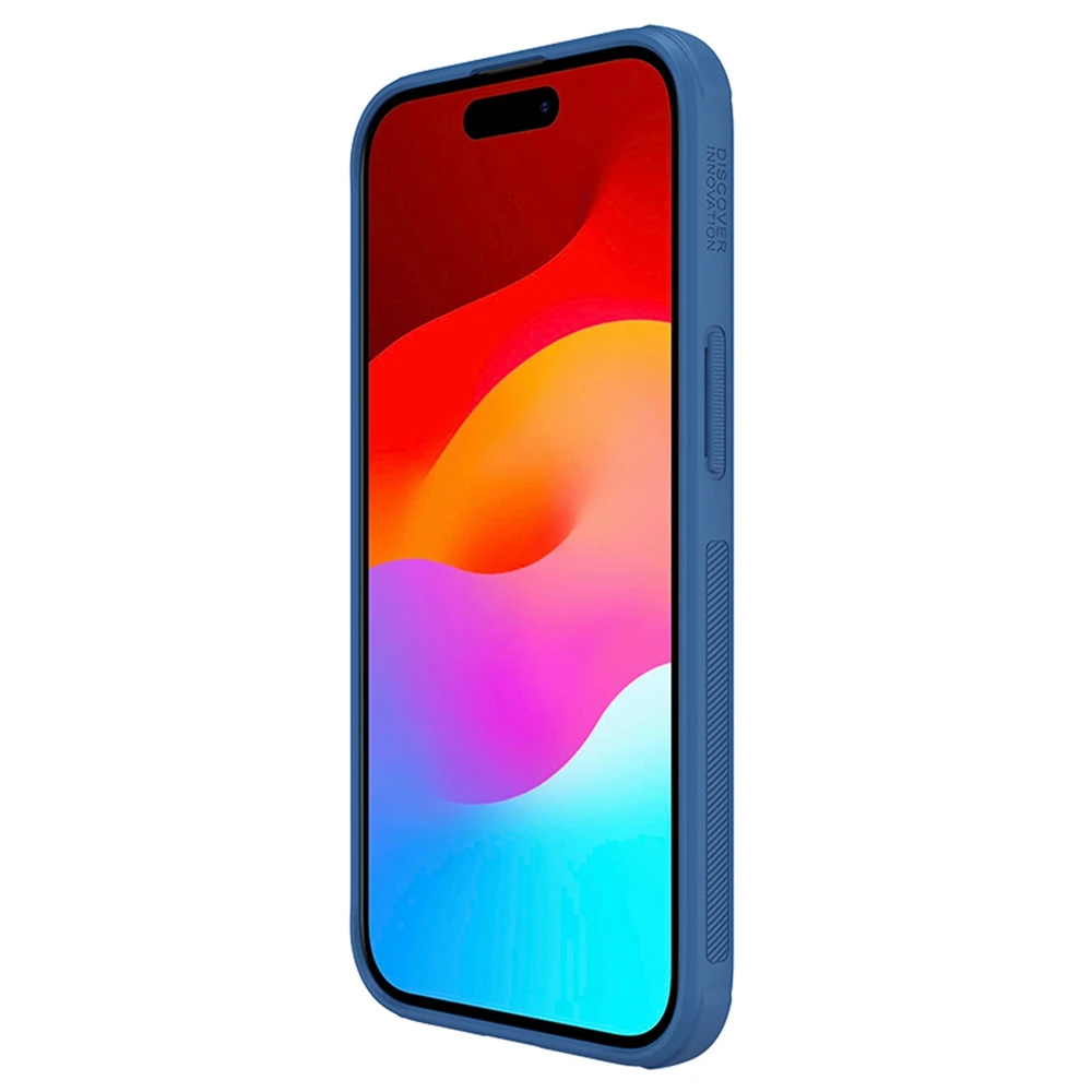 Dėklas Nillkin Super Frosted Shield Pro Apple iPhone 15 Plus mėlynas