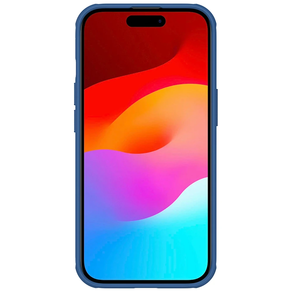 Dėklas Nillkin Super Frosted Shield Pro Apple iPhone 15 Plus mėlynas