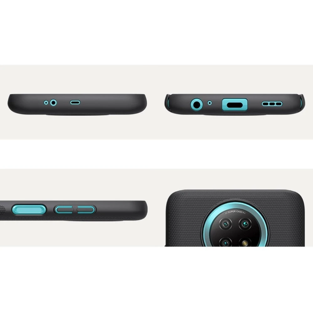 Nillkin Super Frosted Shield reinforced Xiaomi Redmi Note 9T 5G dėklas telefonui juodos spalvos
