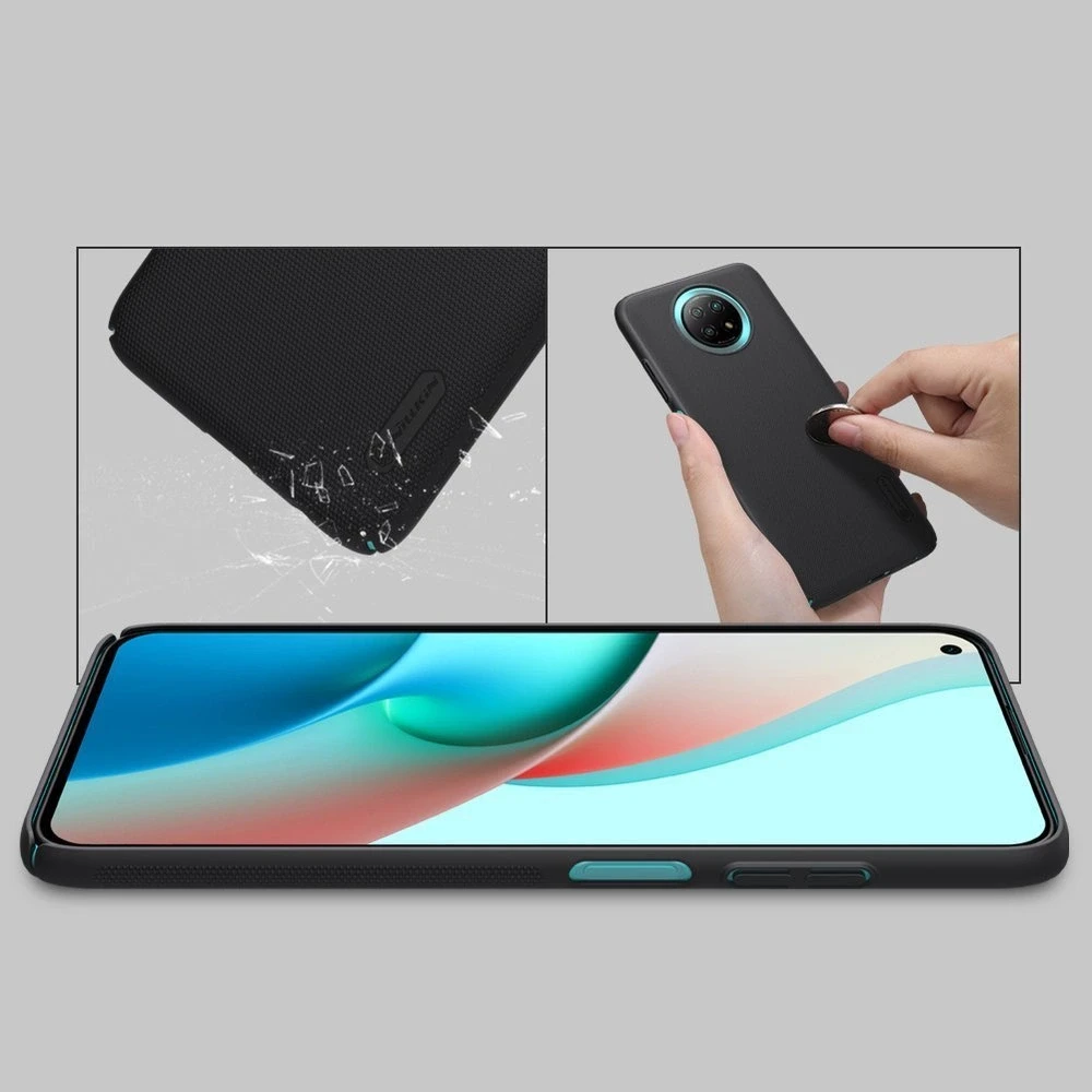 Nillkin Super Frosted Shield reinforced Xiaomi Redmi Note 9T 5G dėklas telefonui juodos spalvos