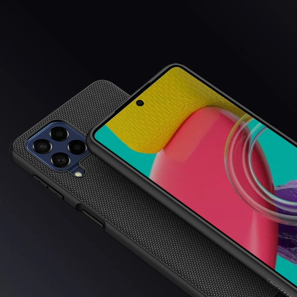 Nillkin Textured durable reinforced gel frame and nylon back Samsung Galaxy M53 5G dėklas telefonui juodos spalvos