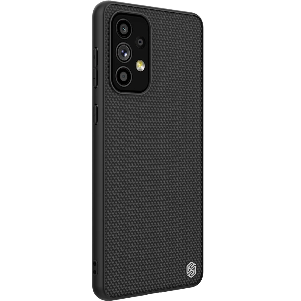 Nillkin Textured durable reinforced gel frame and nylon back Samsung Galaxy A73 dėklas telefonui juodos spalvos