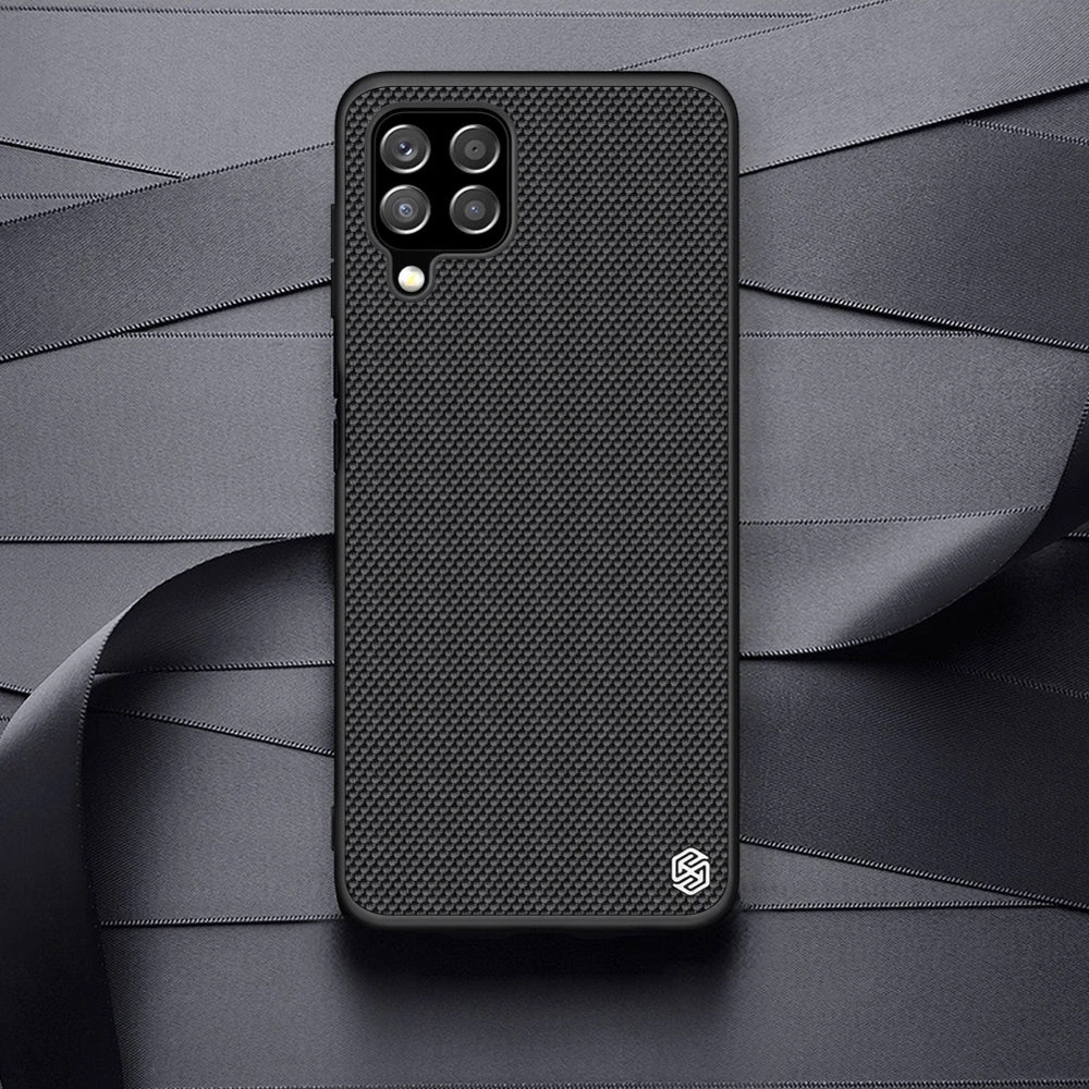 Nillkin Textured durable reinforced with gel frame and nylon back Samsung Galaxy A22 4G dėklas telefonui juodos spalvos