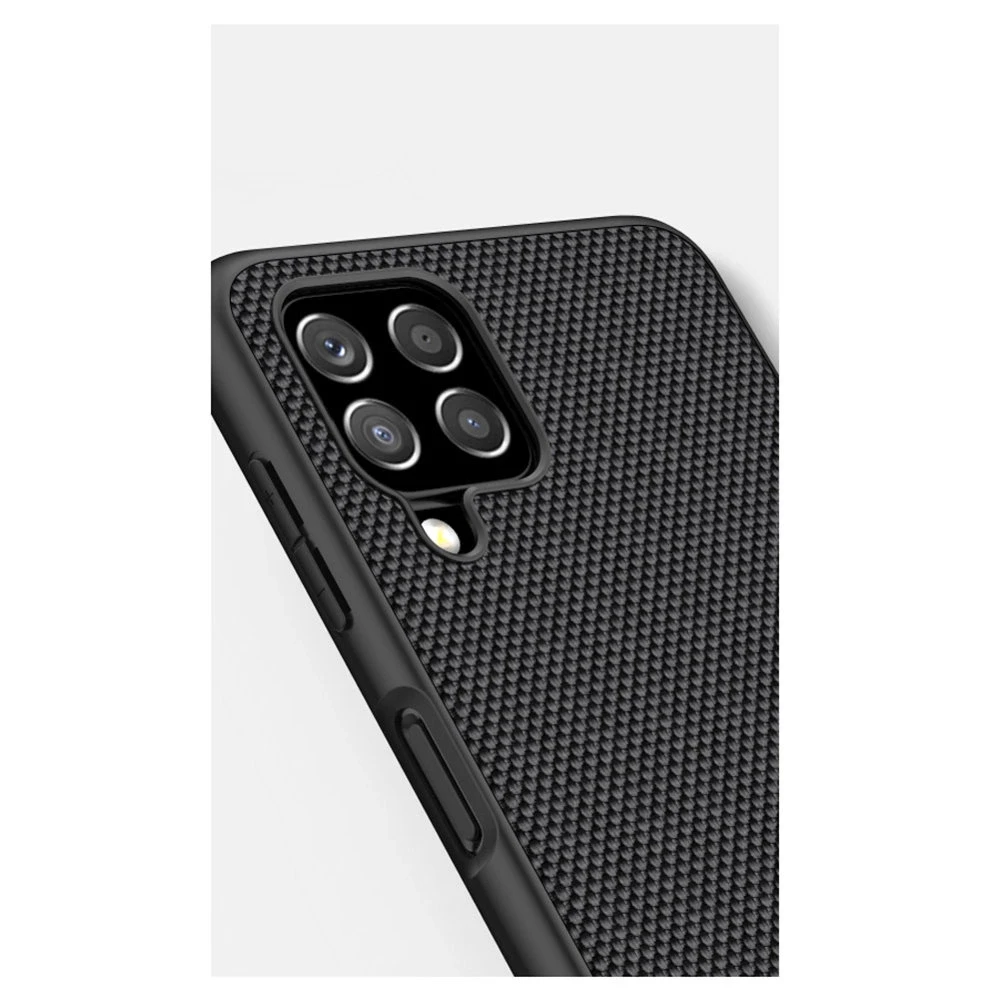 Nillkin Textured durable reinforced with gel frame and nylon back Samsung Galaxy A22 4G dėklas telefonui juodos spalvos