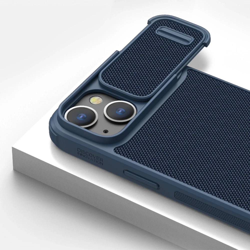 Dėklas Nillkin Textured Case S Apple iPhone 14 Plus mėlynas