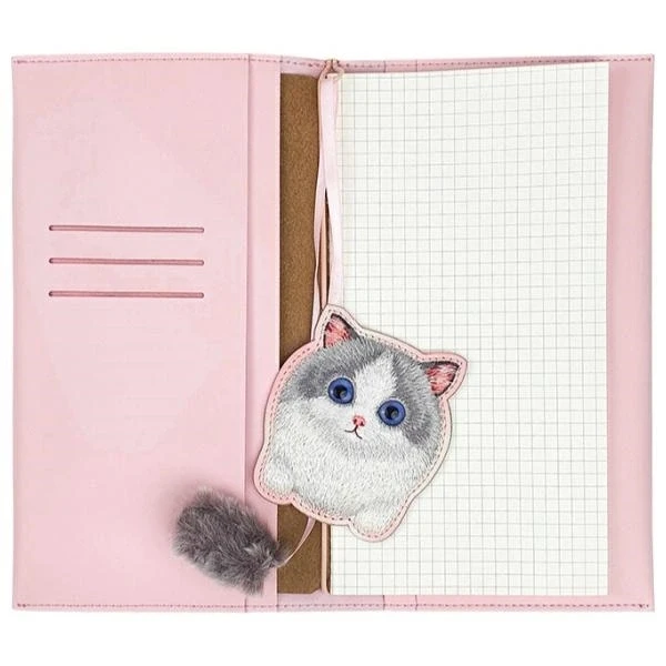 Nimmy rinkinys 2in1 užrašų knygelė + rašiklis rožinės spalvos Big Eyed Pet 2.0 Cat