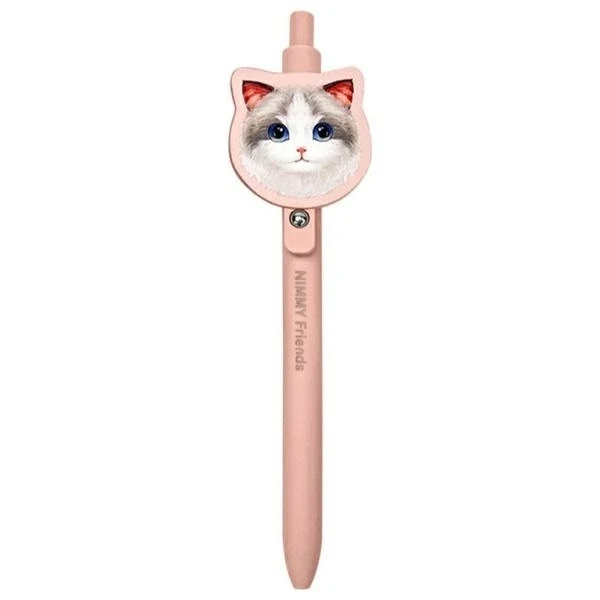 Nimmy rinkinys 2in1 užrašų knygelė + rašiklis rožinės spalvos Big Eyed Pet 2.0 Cat
