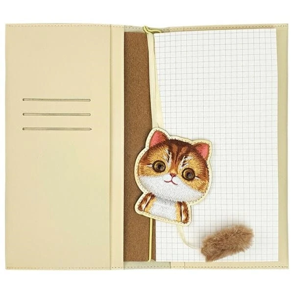 Nimmy rinkinys 2in1 užrašų knygelė + rašiklis haki spalvos Big Eyed Pet 2.0 Cat