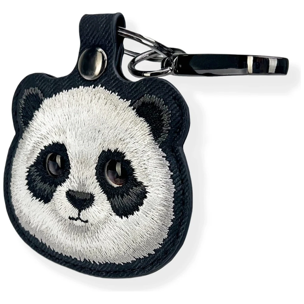 Dėklas daiktų ieškikliui Nimmy Big Eyed Pet 2.0 Panda juodos spalvos