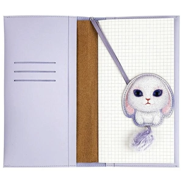 Nimmy rinkinys 2in1 užrašų knygelė + rašiklis violetinės spalvos Big Eyed Pet 2.0 Rabbit