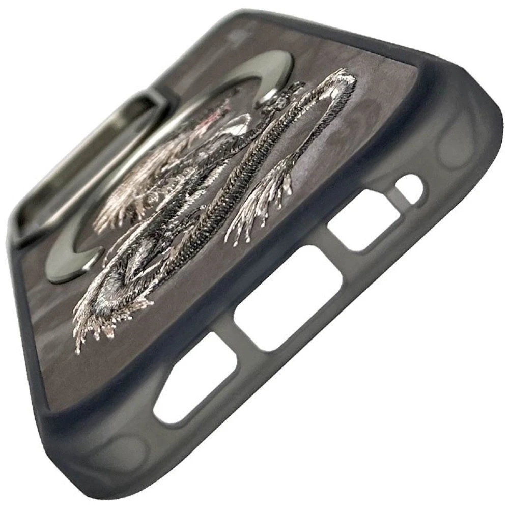 Nimmy Dragon MagSafe dėklas skirtas Apple iPhone 16 Pro Max pilkos spalvos