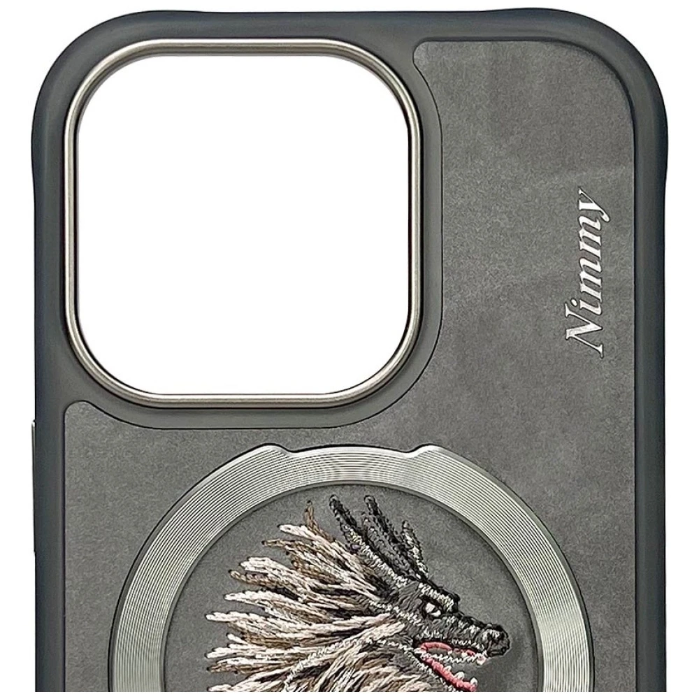 Nimmy Dragon MagSafe dėklas skirtas Apple iPhone 16 Pro Max pilkos spalvos