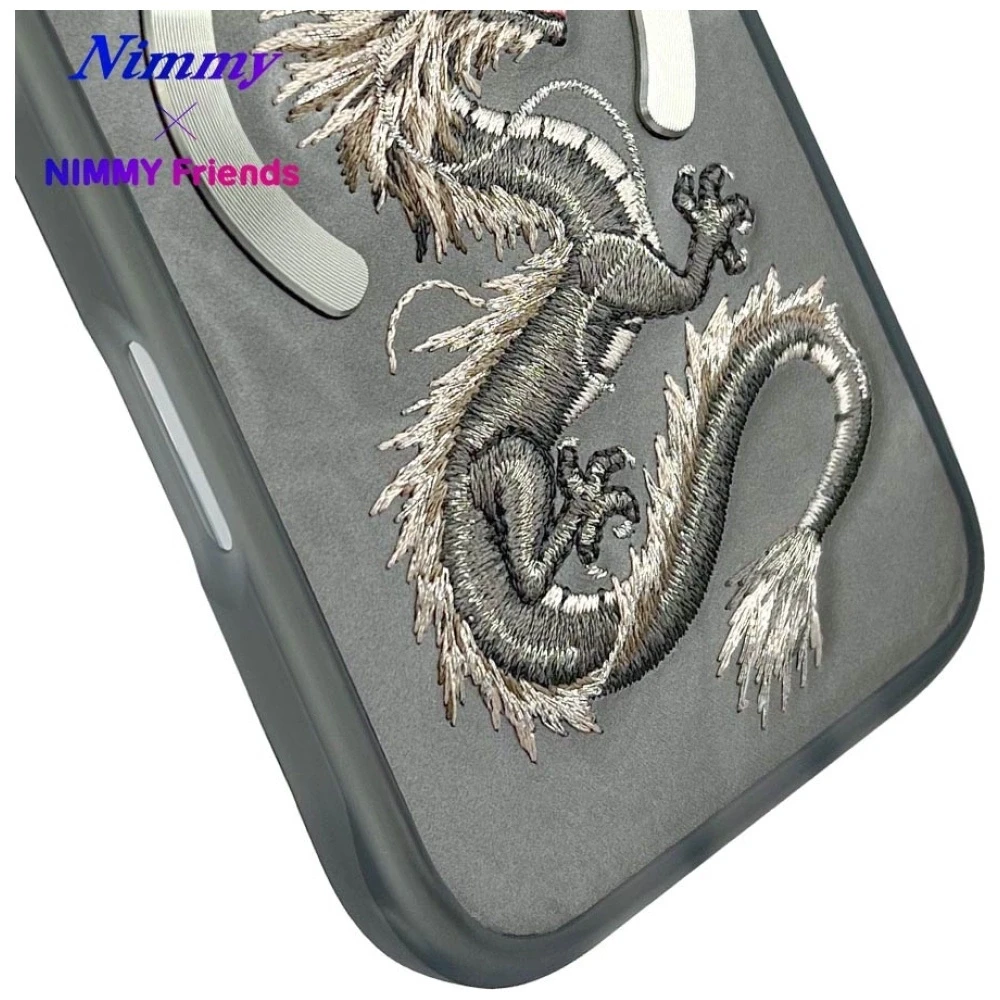Nimmy Dragon MagSafe dėklas Apple iPhone 16 pilkos spalvos