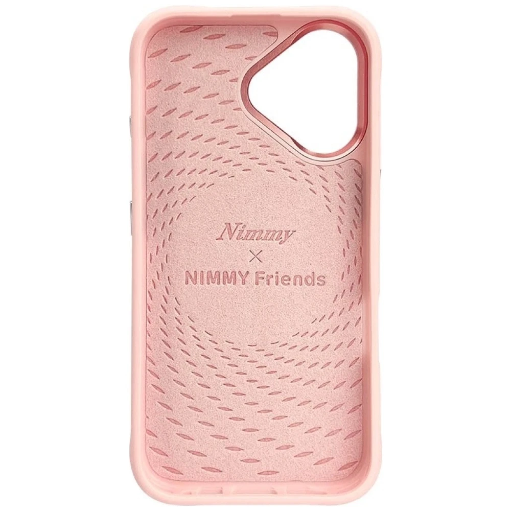 Dėklas Nimmy Glasses Cool Cat MagSafe Apple iPhone 16 rožinės spalvos