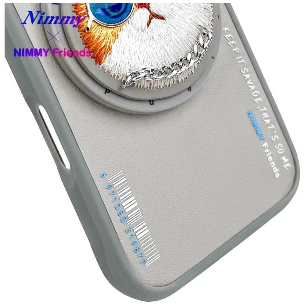 Nimmy Glasses Cool Cat MagSafe Apple iPhone 16 dėklas telefonui pilkos spalvos