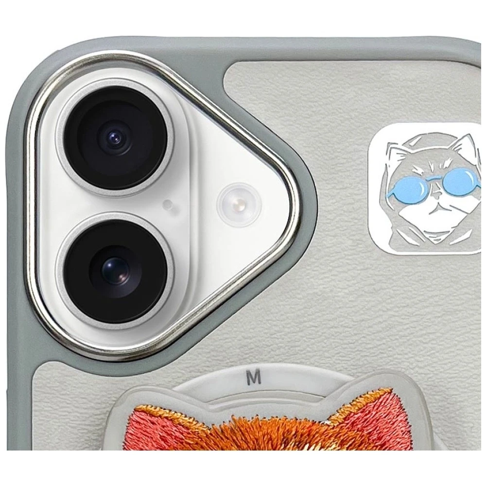 Nimmy Glasses Cool Cat MagSafe Apple iPhone 16 dėklas telefonui pilkos spalvos