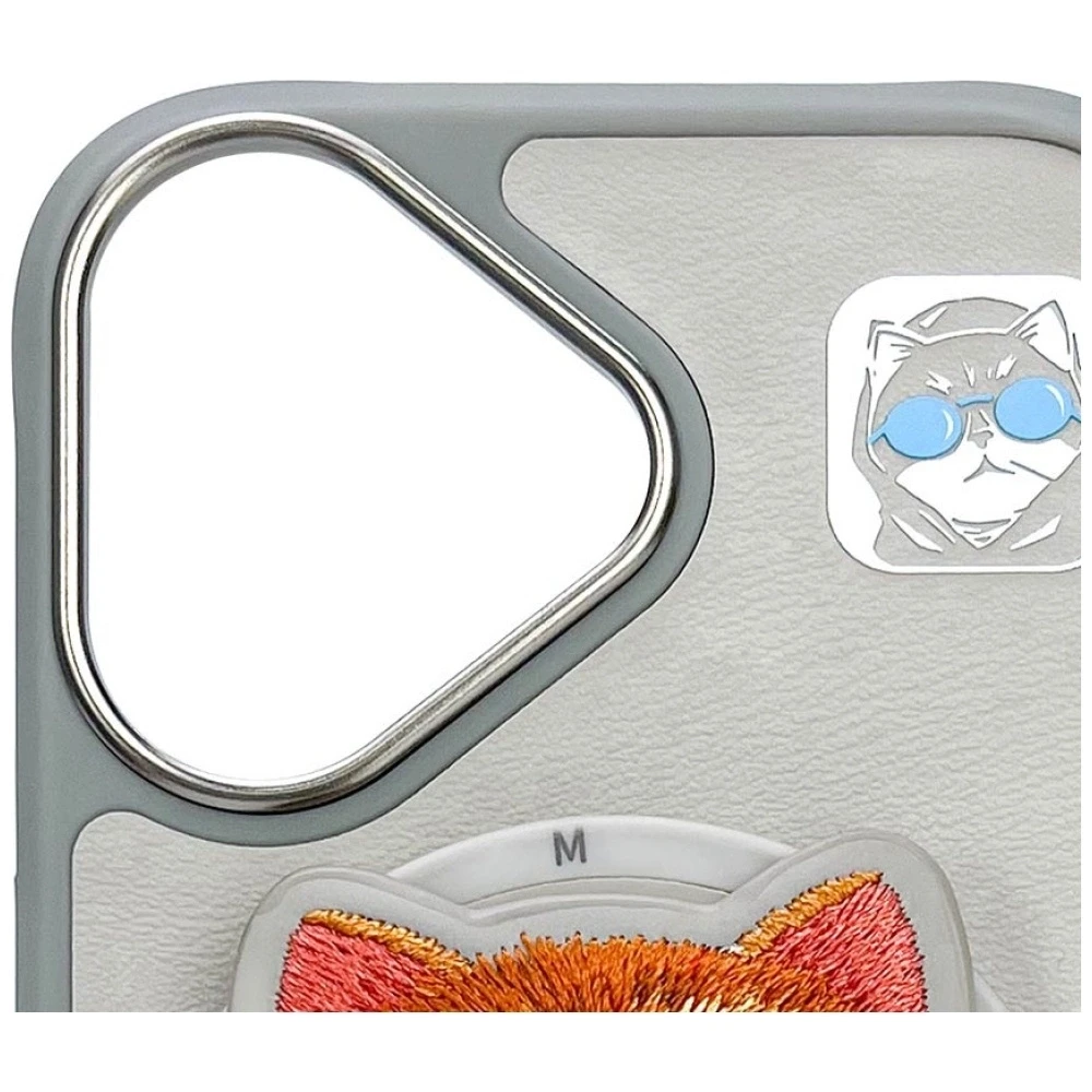 Nimmy Glasses Cool Cat MagSafe Apple iPhone 16 dėklas telefonui pilkos spalvos