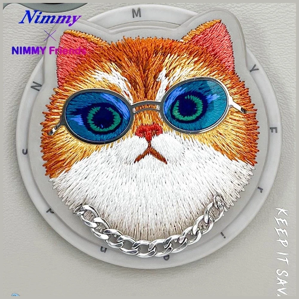 Nimmy Glasses Cool Cat MagSafe Apple iPhone 16 dėklas telefonui pilkos spalvos