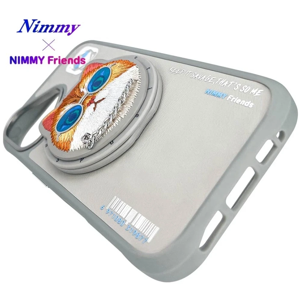 Nimmy Glasses Cool Cat MagSafe Apple iPhone 16 dėklas telefonui pilkos spalvos