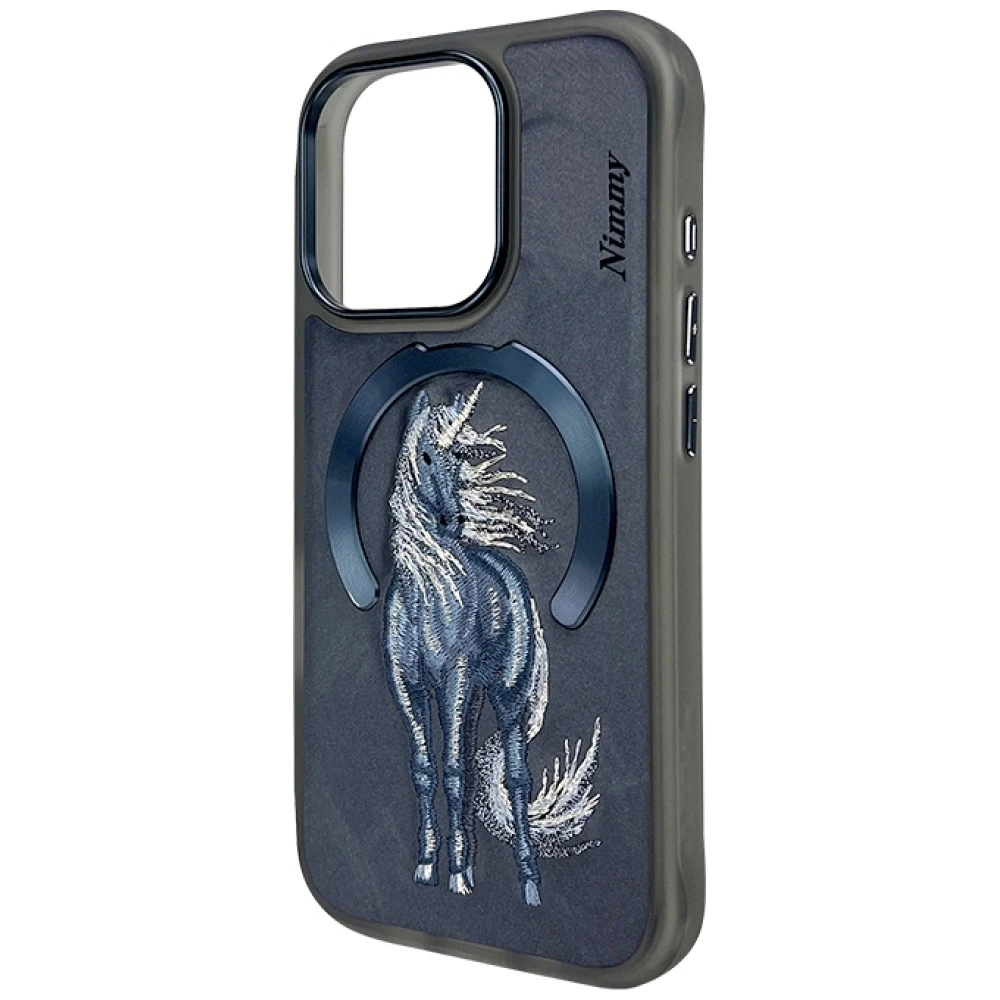 Dėklas Nimmy Magnetic Fantasy Animal MagSafe skirtas Apple iPhone 16 Pro mėlynos spalvos
