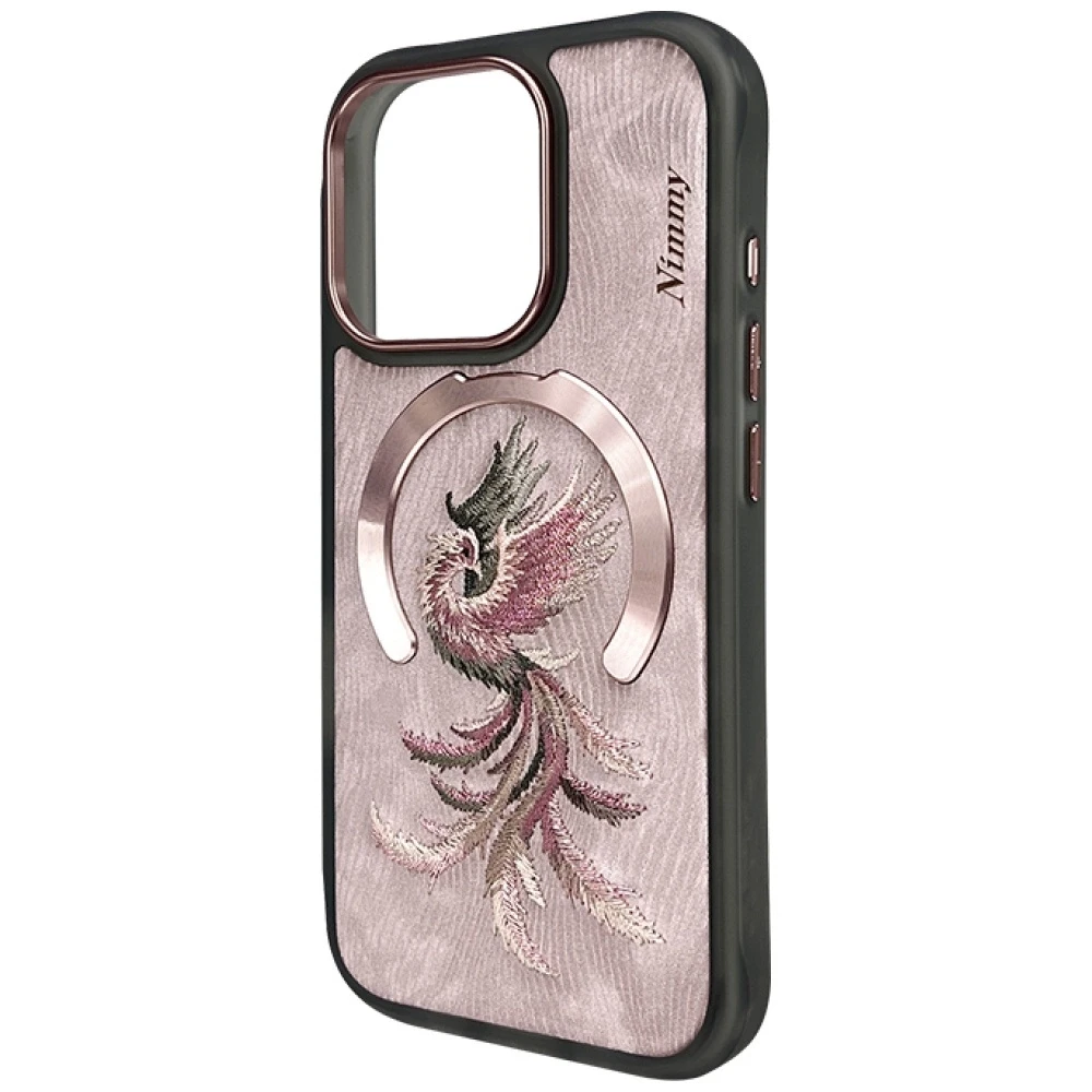 Dėklas Nimmy Magnetic Fantasy Animal MagSafe skirtas Apple iPhone 16 Pro rose aukso spalvos