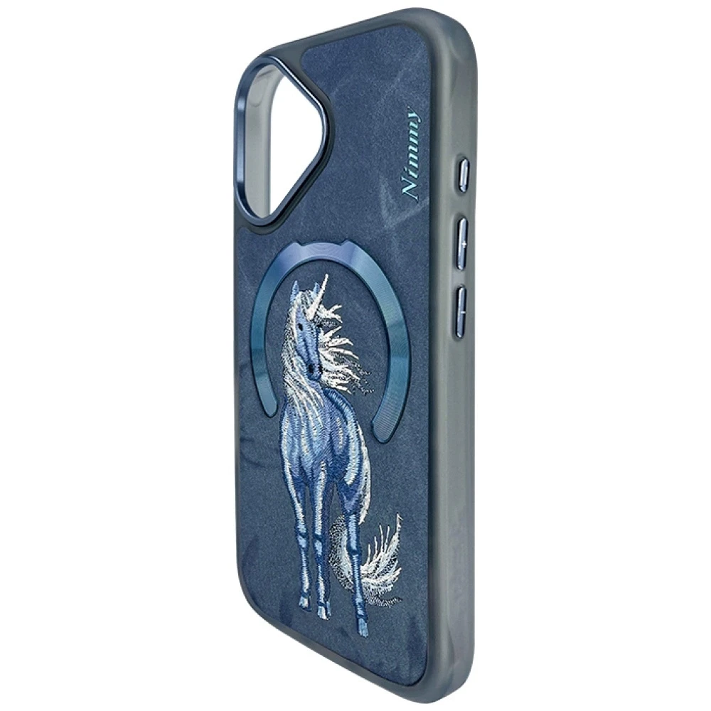 Dėklas Nimmy Magnetic Fantasy Animal MagSafe skirtas Apple iPhone 16 mėlynos spalvos