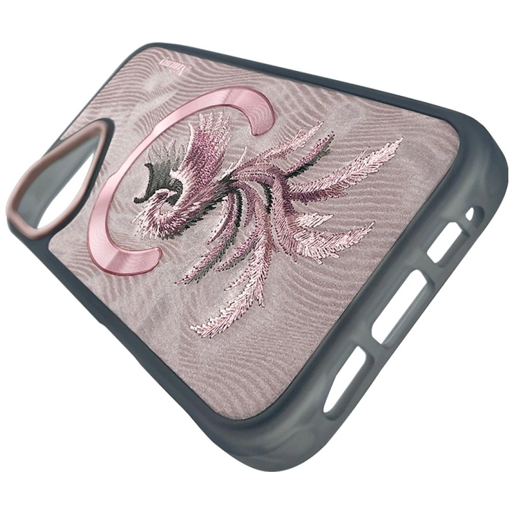 Dėklas Nimmy Magnetic Fantasy Animal MagSafe skirtas Apple iPhone 16 rose aukso spalvos