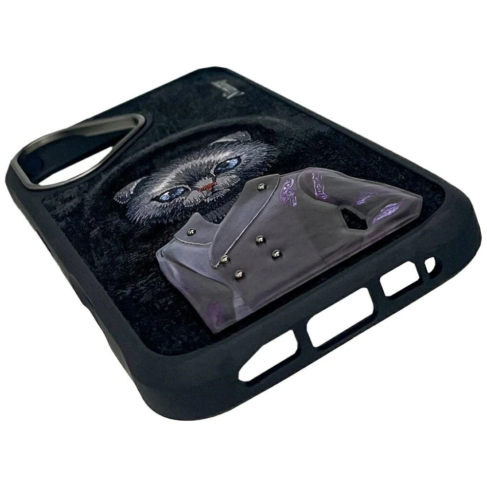 Dėklas Nimmy Magnetic fashion cute pet MagSafe skirtas Apple iPhone 16 juodos spalvos