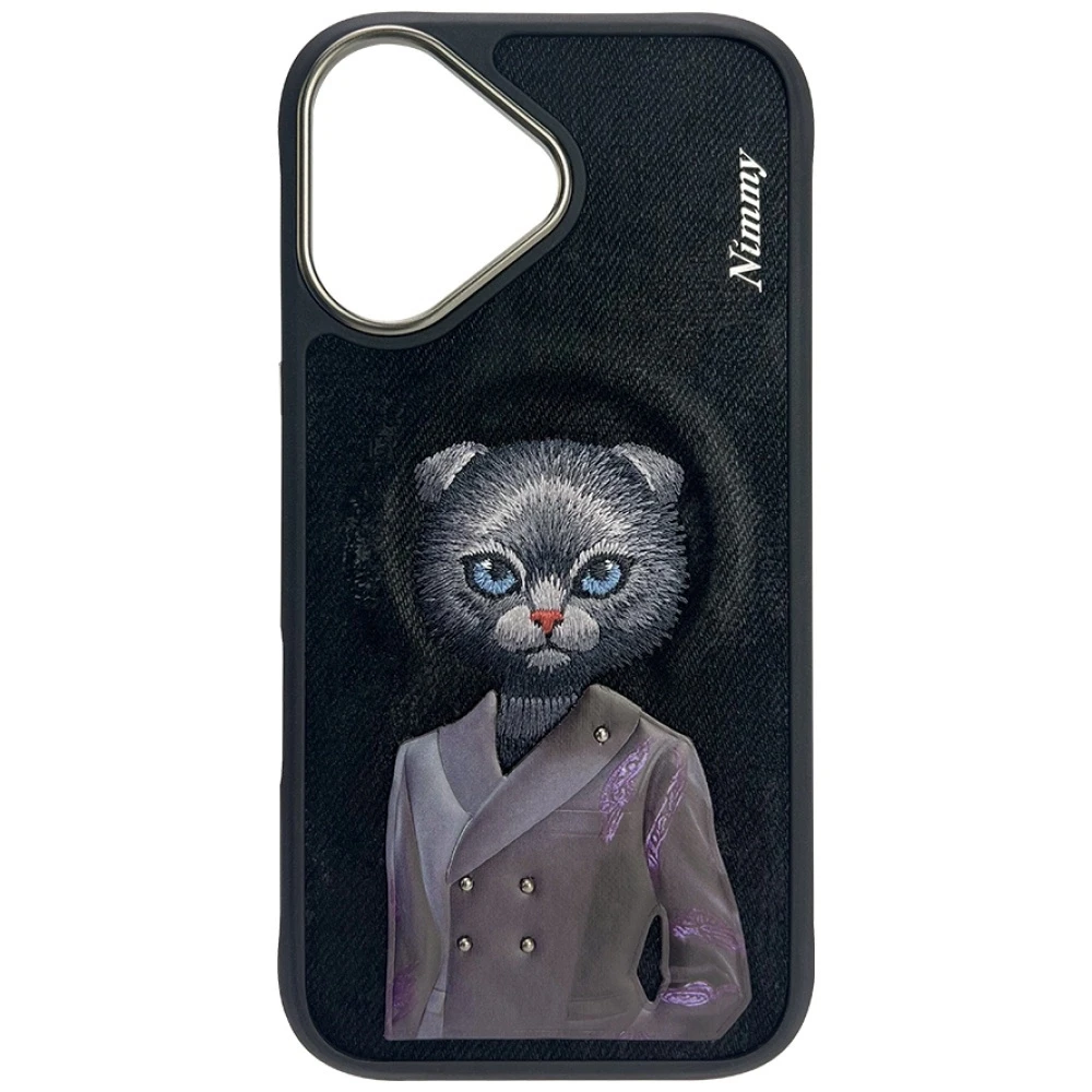 Dėklas Nimmy Magnetic fashion cute pet MagSafe skirtas Apple iPhone 16 juodos spalvos