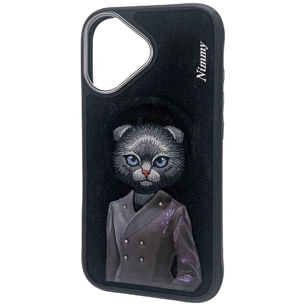 Dėklas Nimmy Magnetic fashion cute pet MagSafe skirtas Apple iPhone 16 juodos spalvos