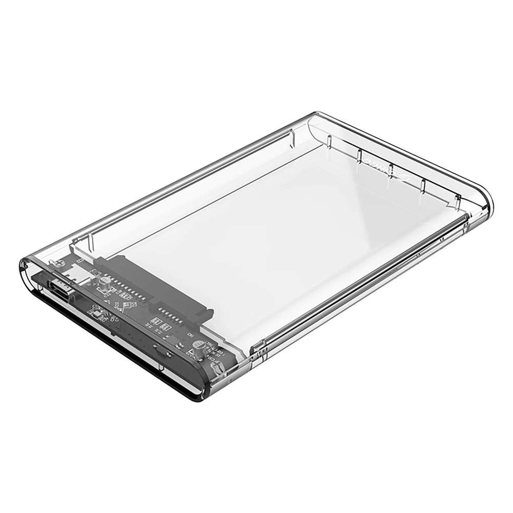 Kietasis diskas Orico 2139C3 2.5" HDD/SSD USB-C 5Gb/s išorinis diskas – Skaidrus