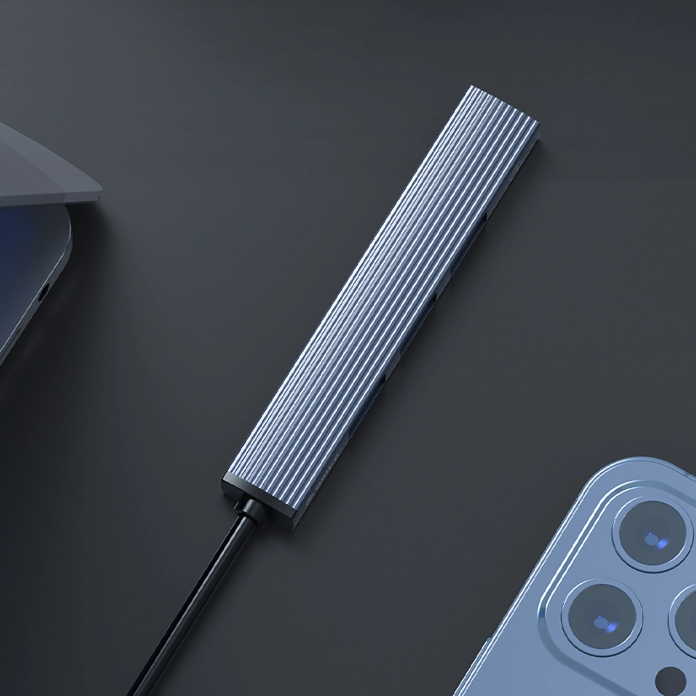 Orico AH-A13 USB-A šakotuvo prijungimo stotelė 1x USB-A 3.0 + 3x USB-A 2.0 – pilkos spalvos