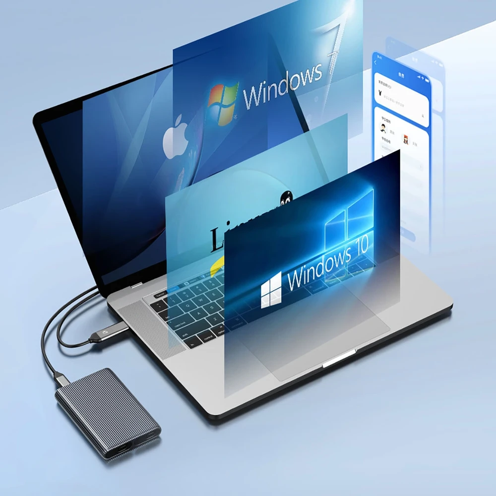 Disko dėžutė Orico AM2C3-2N 2x M.2 SATA+NVME USB-C 3.2 10Gb/s – pilkos spalvos
