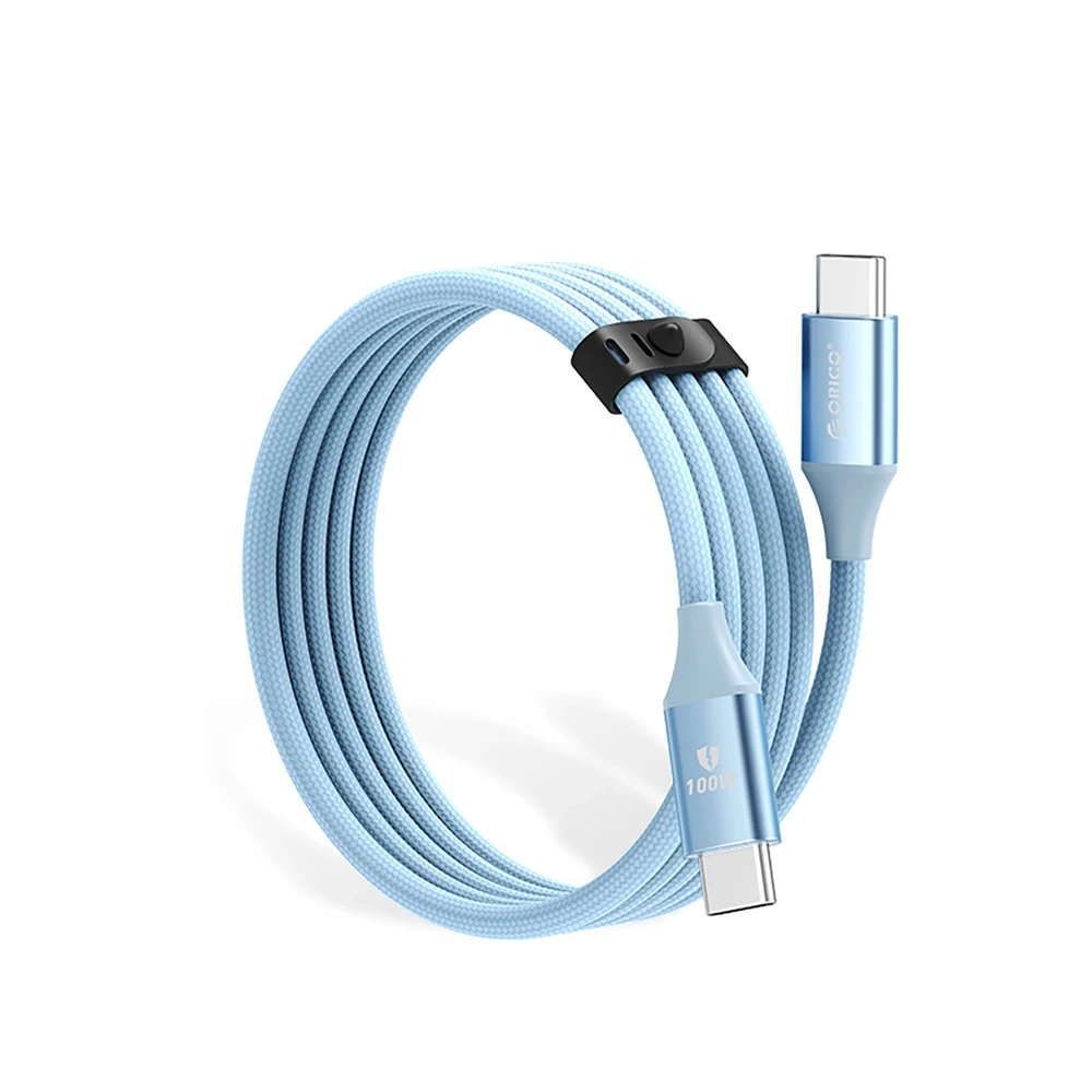 Orico CDX 100W 5A Power Delivery USB-C – USB-C kabelis 1m – mėlynos spalvos