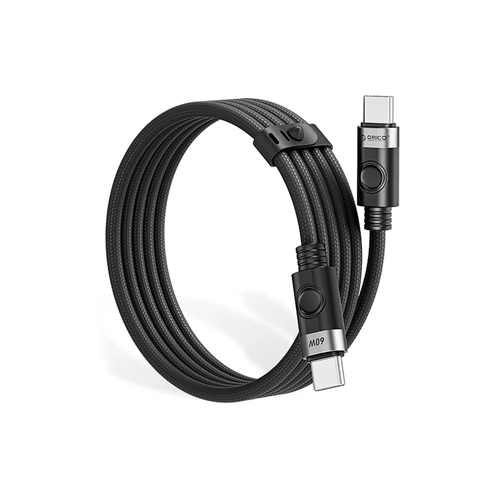 „Orico CDX 60W 3A“ maitinimo šaltinis USB-C – USB-C 1 m kabelis – juodos spalvos
