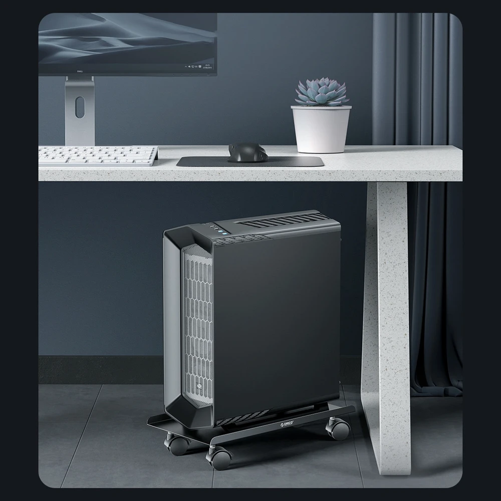 Orico CPB6 Computer Stand with Wheels – juodos spalvos