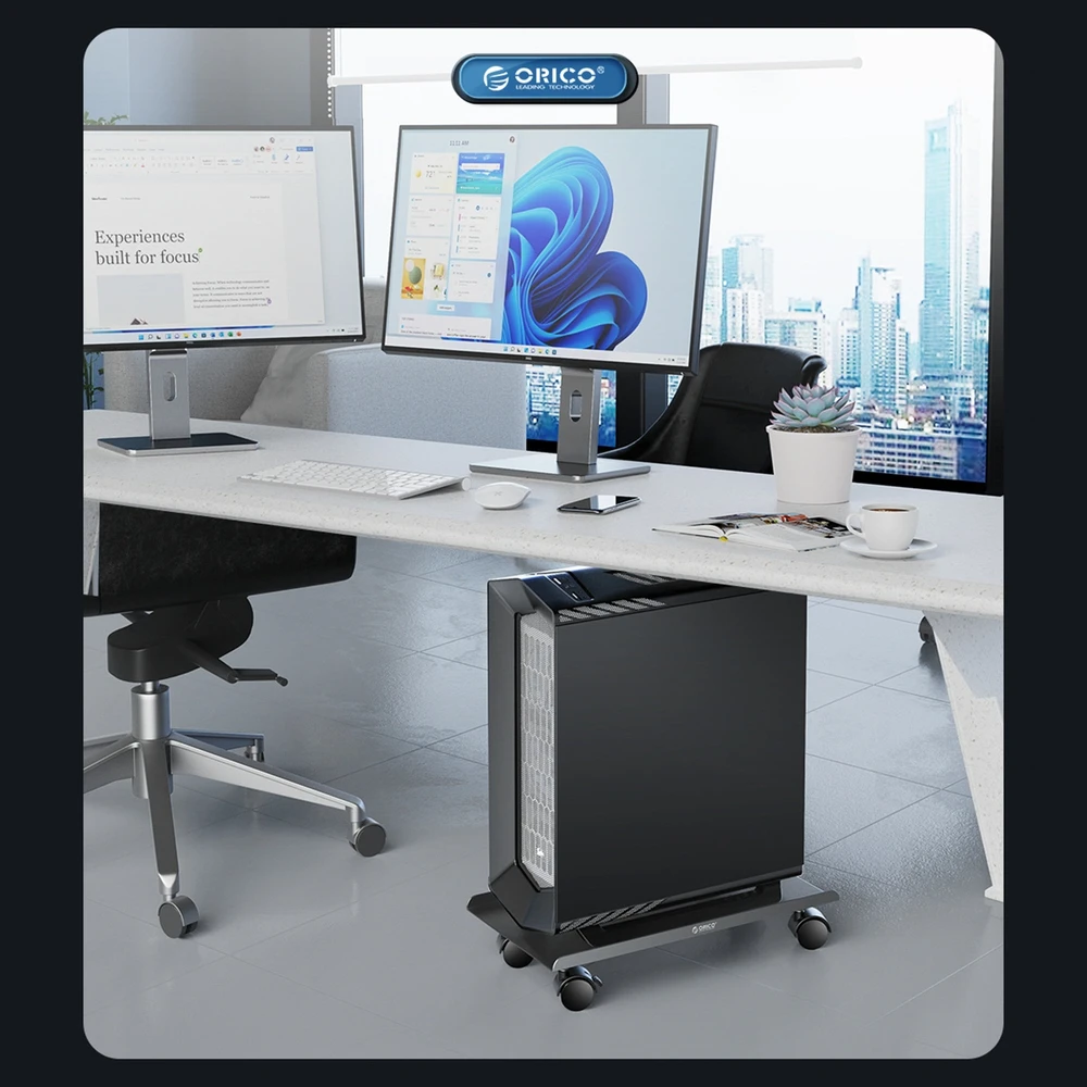 Orico CPB6 Computer Stand with Wheels – juodos spalvos
