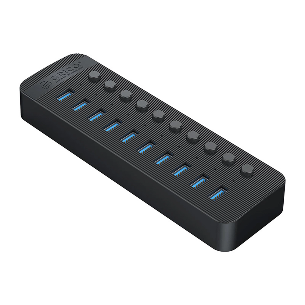 Orico CT2U3-10AB 10x USB-A 3.0 Hub with Switches – juodos spalvos