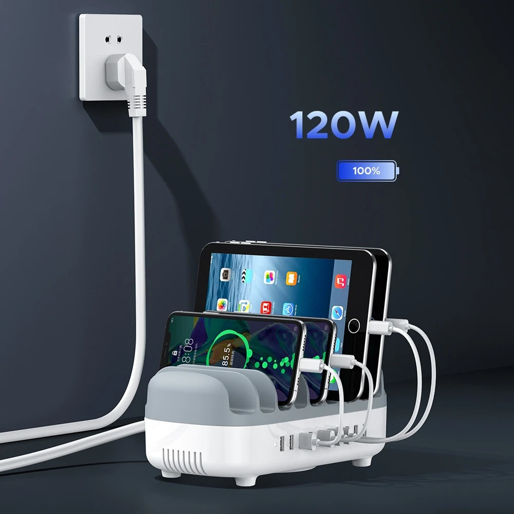 Orico DUK-10P-V1 Smart Charging Station 10 x USB-A – baltos spalvos