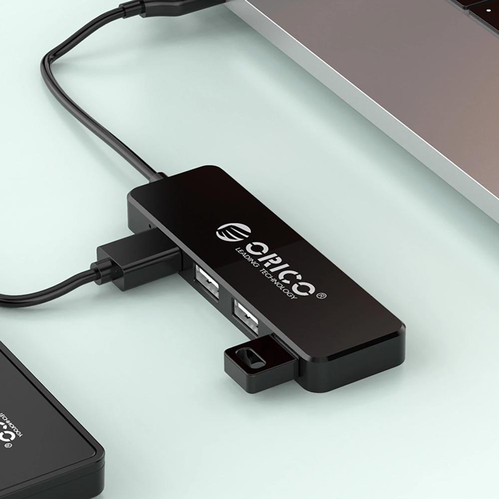 Orico FL01 USB-A Hub Docking Station 4x USB-A 2.0 – juodos spalvos
