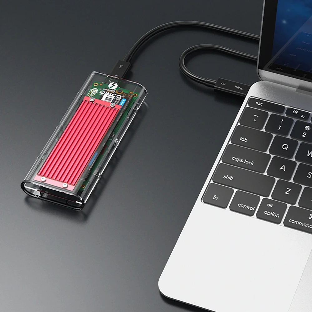 Orico TCM2-C3 M.2 NVME to USB-C 10Gb/s Disk Drive – raudonos spalvos