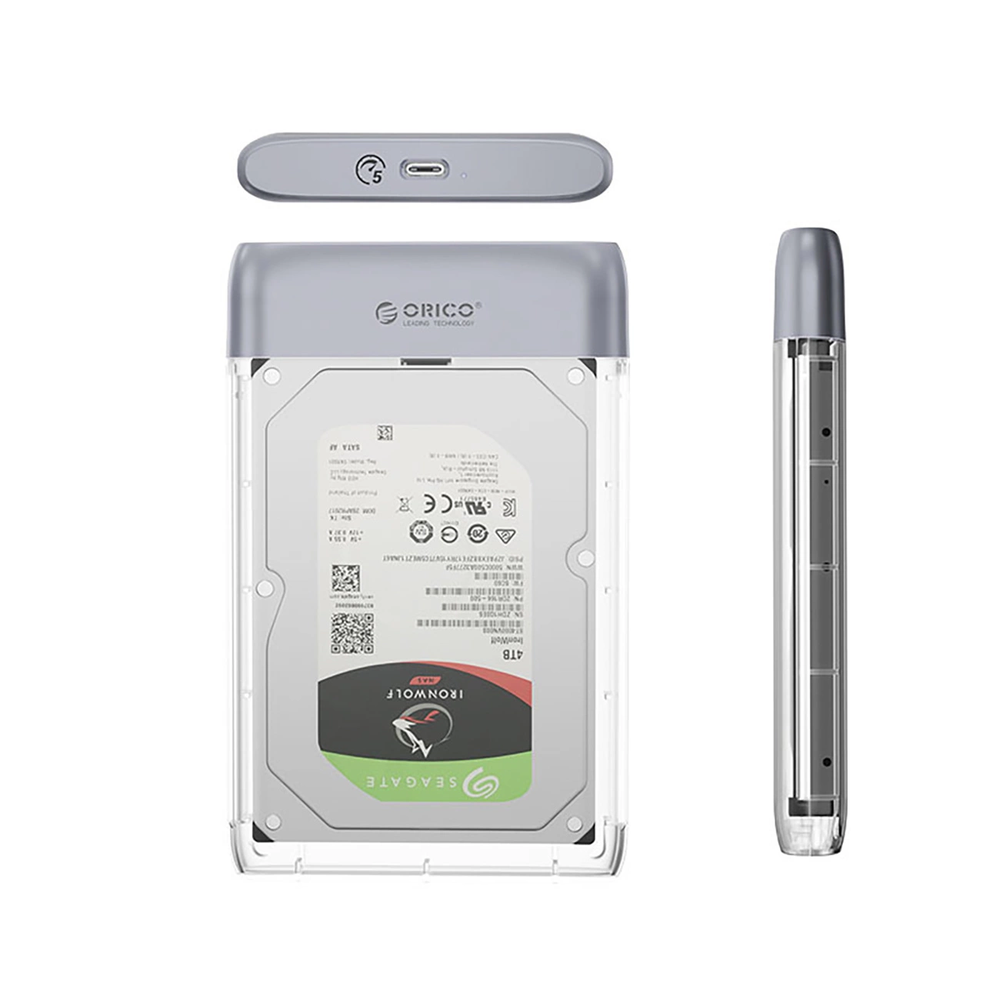 Kietasis diskas Orico TX25C3 2.5" HDD/SSD USB-C 5Gb/s Disk Drive – Transparent