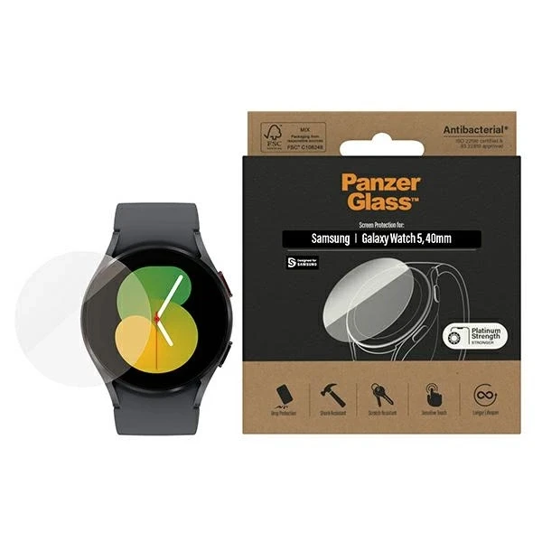 Panzer Glass Apsauginė ekrano plėvelė PanzerGlass išmaniojo laikrodžio Samsung Galaxy Watch 5, 40mm